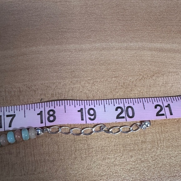 Turquoise and brown bead drop necklace sterling Silver accents by Jay King - Picture 10 of 10